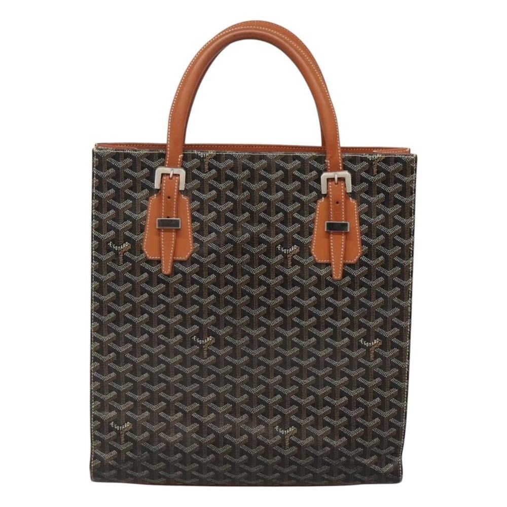 Goyard Leather Herringbone Comor GM Tote Bag Black